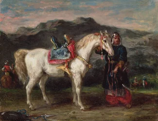 Circassien tenant un cheval